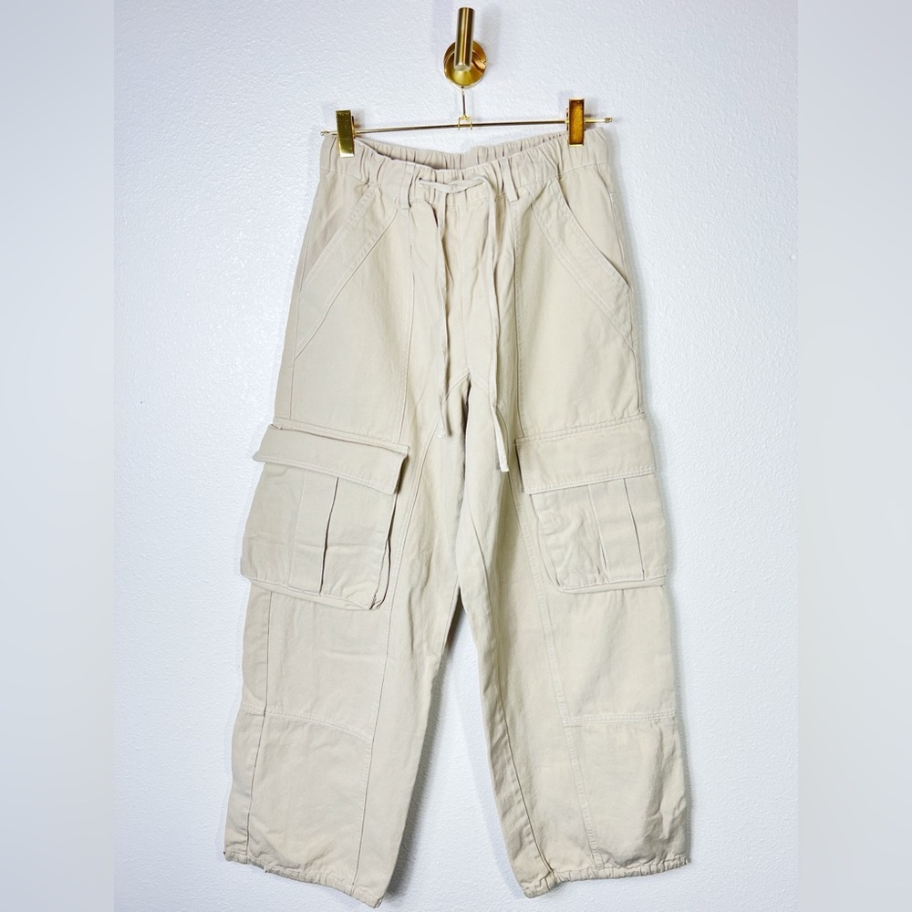 Starlow NWT 6 Pocket 100% Cotton Wide Leg Cargo Pants Size S